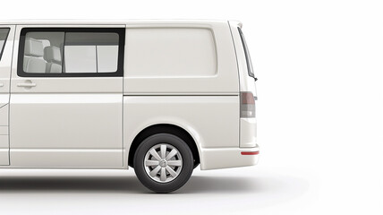 Passenger van isolated from white or transparent background