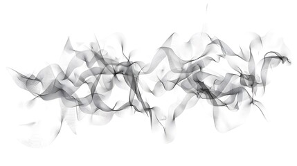 Abstract Wireframe Digital Art Composition with Geometric Shapes and Monochrome Palette