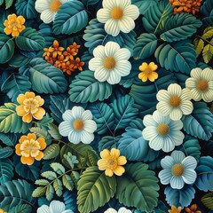 Wall Mural - Floral Print Wallpaper