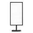 © ZethX - Blank vertical digital signage isolated on white background, ideal for advertisement and promotional content display purposes.