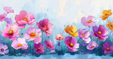 Wall Mural - Colorful Garden of Flowers