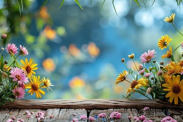 Wall Mural - Vibrant Garden Path with Wildflowers