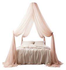 Wall Mural - PNG Bed canopy furniture white background relaxation.