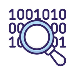 Wall Mural - creative icon of binary search in modern style, ready to use vector