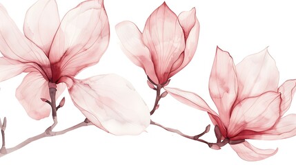 Canvas Print - Delicate Magnolia Blooms