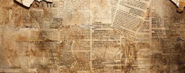 Vintage Newspaper Texture Background