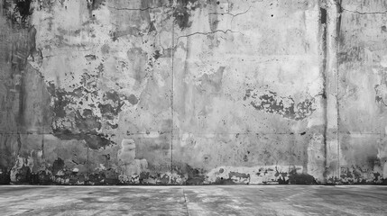 Poster - Wall with texture concrete and floor panorama for composition or design element; - image;