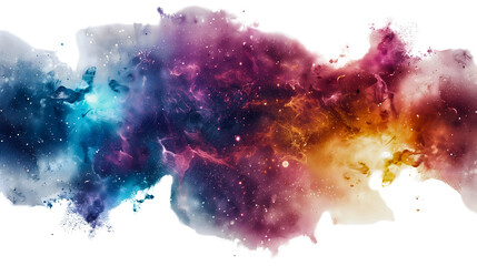 Wall Mural - nebula transparent star background, and collision of several galaxies.