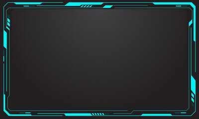 Hud frames blue grey user interface elements design modern technology futuristic control panel screen digital hologram window gaming menu touching cyber monitor set on black background vector
