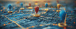 © btiger - city navigation and transportation app for GPS directions and location tracking 3D map with route lines public transport control and taxi order mobile smart city information system