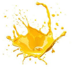 Poster - PNG Vibrant yellow paint splash