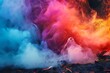 © Toseef - Colorful smoke background, AI Generated
