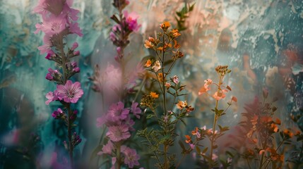 Canvas Print - a bunch of flowers