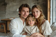 © TANAT - 78 Stylish family posing in a contemporary minimalist home full body, studio lighting, a minimalist composition,