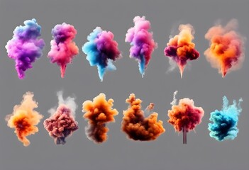 Sticker - Smoke explosions on a plain background