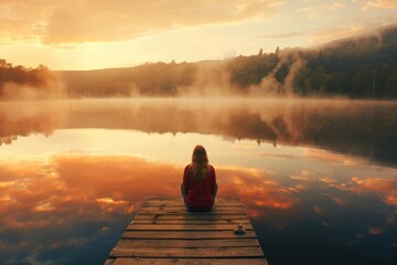 Canvas Print - Dawn Meditation in Nature