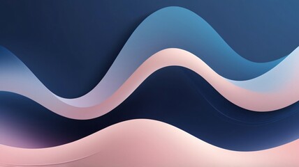 Canvas Print - abstract blue and pink background with wave and line