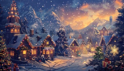 Santa's Adventure**  
    In a quiet night, Santa Claus acts mysteriously.  He stopped briefly at each house, making sure no one woke up as he placed loving presents under the Christmas tree, before c