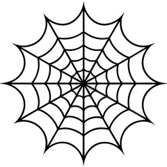 Wall Mural - An intricate web spun by a spider vector silhouette 