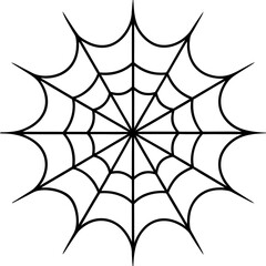 Wall Mural - An intricate web spun by a spider vector silhouette 