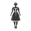 © NikahGeh - minimalist logo or symbol for germany women wearing dirndl black color only