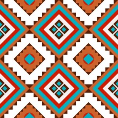 Wall Mural - seamless pattern background from polygon graphics. assembled into beautiful patterns native tribal p