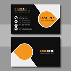 Simple business card design. business card design for business and personal use. print ready, vector illustration design, horizontal layout