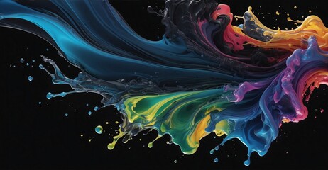 Wall Mural - Vibrant Abstract Swirl of Colors: A Dynamic Wave or Fiery Flame