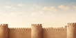 © AaliAmin - An imposing stone fortress wall under a bright blue sky conveys strength, security, and protection.