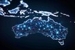 © dendyh7 - Digital map of Australia network and connectivity created with Generative AI