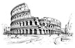 © Rawpixel.com - PNG Liner sketches Rome drawing architecture.