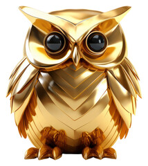 Sticker - PNG  Owl animal bird gold.