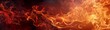 © Ace64 Studio - Fire flames isolated on black background panorama banner with copy space area for design element and text