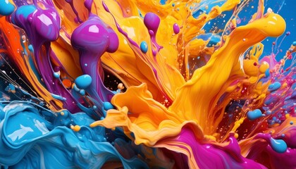 vibrant pop art abstraction for bold design pattern splash wallpaper