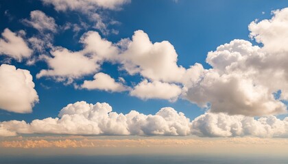 Canvas Print - blue sky and clouds background with lots of copy space