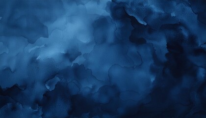 Canvas Print - abstract watercolor paint background with dark blue color grunge and noise texture for banner