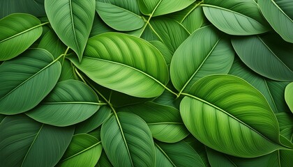 Sticker - green leaves nature background