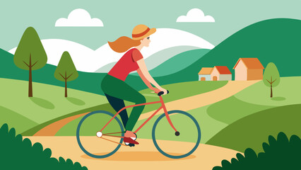 Wall Mural - cycling in the mountains