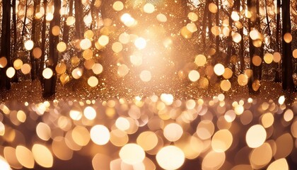 Wall Mural - beautiful defocused holiday background with glitter light