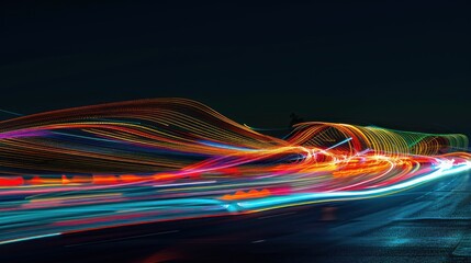 Sticker - Abstract Light Trails