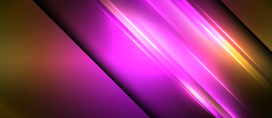 Neon glowing circle rays, light round lines in the dark, planet style neon wave lines. Energetic electric concept design for wallpaper, banner, background