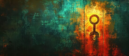 Poster - Abstract Keyhole Painting