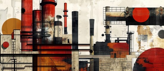 Poster - Abstract Industrial Landscape