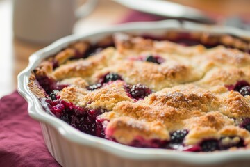 Poster - Paleo style berry cobbler for a healthy dessert