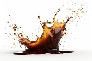 Poster - Soy sauce spill on white surface