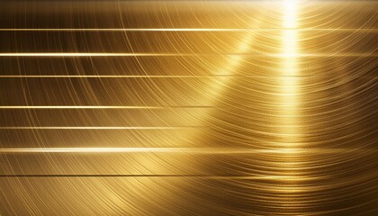 Sticker - gold metal texture background with horizontal beams of light