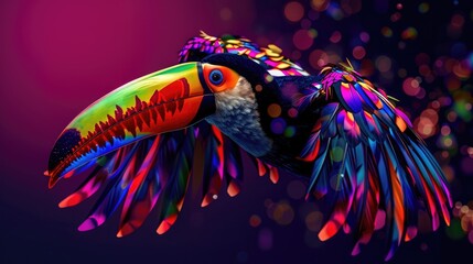 Wall Mural - rainbow lorikeet isolated on black