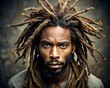 © DigitalArt Max - Portrait of a man with a twisted dreadlocks hairstyle, emphasizing twisted dreadlocks.