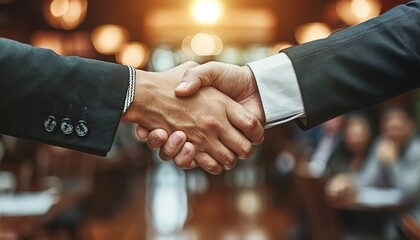 business people shaking hands on a deal