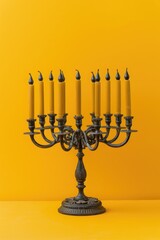 Sticker - Candle holder with yellow background